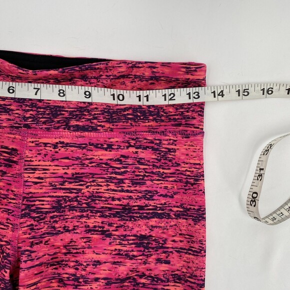 Gaiam Girl's Stretch Elastic Waist Cropped Capri Leggings Marled Pink Size XL 16 - Picture 8 of 10